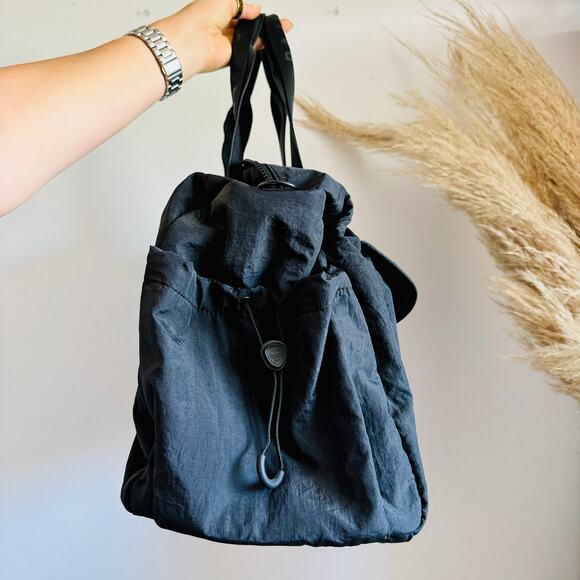 NEW PAJAR CANADA Black Nylon Ripstop Parachute Duffle Travel Bag Weekender Gym - Picture 13 of 15